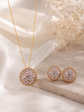 American Diamond Pendant & Stud Earrings Set – Timeless Sparkle for Everyday Elegance