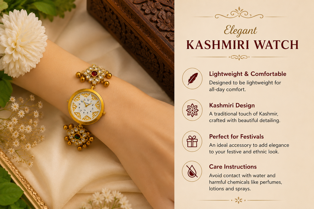 Elegant Kashmiri Watch – A Perfect Blend of Tradition &amp; Timeless Style