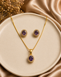 Purple AD Pendant Set – Graceful Elegance for Everyday Style