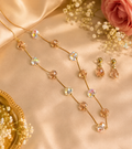 Crystal Chain Necklace Set – Elegant Minimalism with Matching Earrings