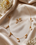 Pearl Drop Necklace &amp; Earrings Set – Timeless Elegance for Every Occasion