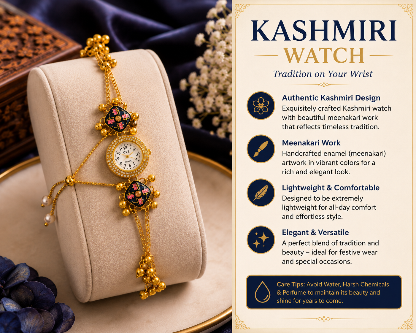 Traditional Kashmiri Watch – A Timeless Blend of Heritage &amp; Elegance