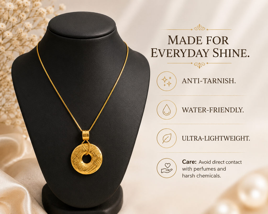 Lucky Coin Pendant Necklace – Timeless Elegance with Everyday Comfort