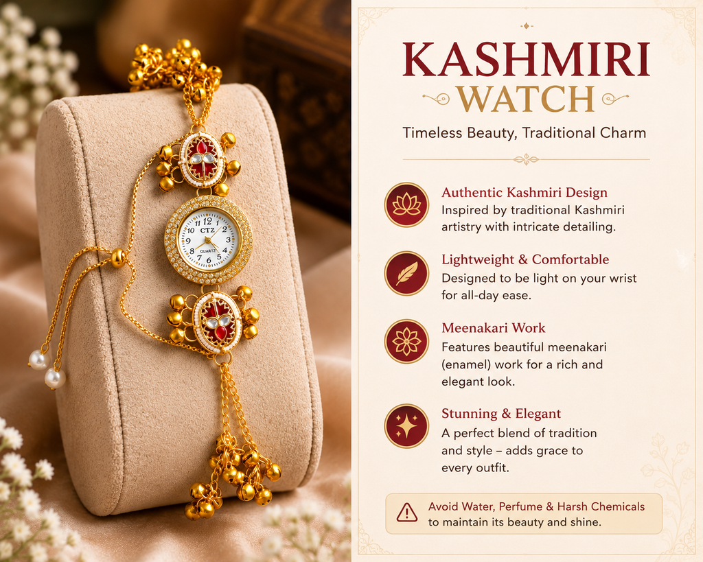 Traditional Kashmiri Watch – A Timeless Blend of Heritage &amp; Elegance
