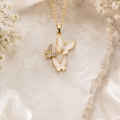 Butterfly American Diamond Pendant Necklace – Graceful Elegance for Every Day