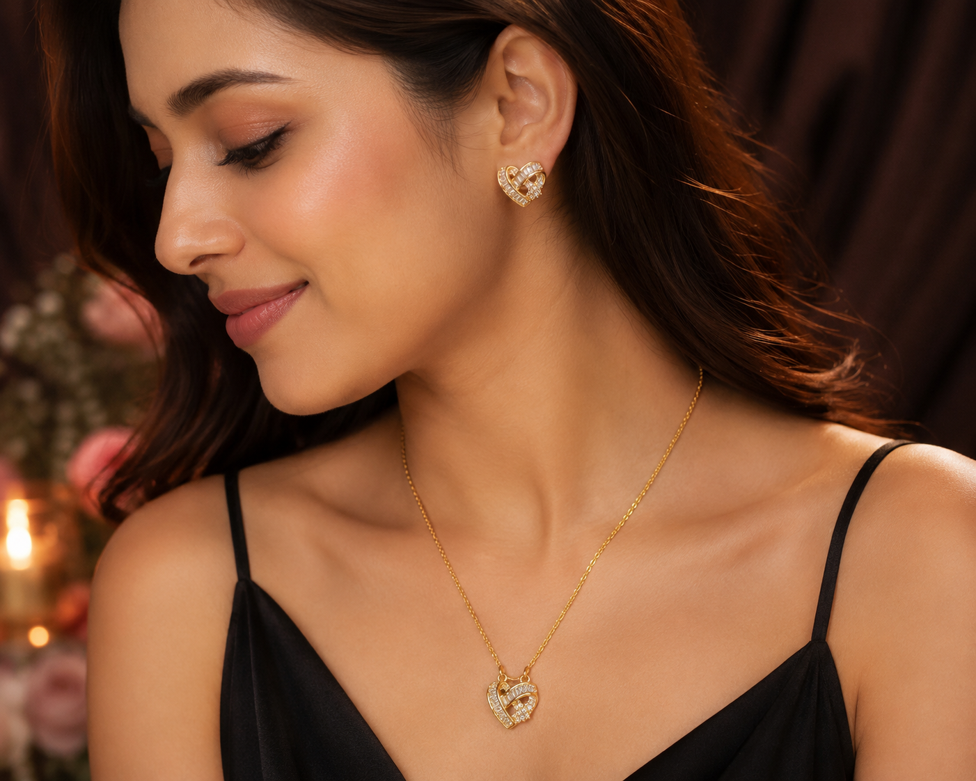 Heart Pendant Chain Set – A Symbol of Love &amp; Timeless Elegance