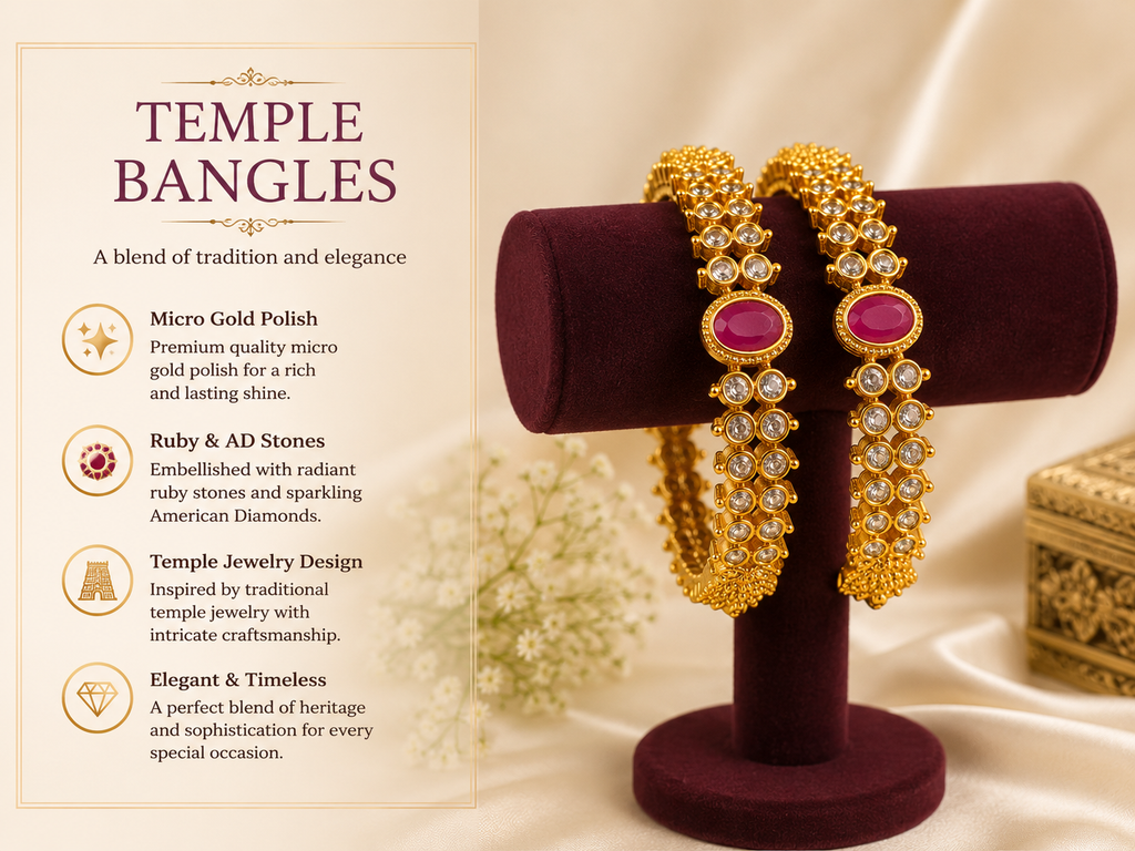 Traditional Temple Bangles – Timeless Heritage, Modern Elegance