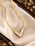 V-Shape Gold Pendant Necklace – Minimalist Elegance for Everyday Luxury