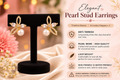 Elegant Pearl Stud Earrings – Timeless Beauty with a Touch of Sparkle